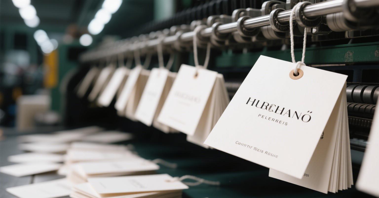 Mass production of high-quality print hang tags for retail